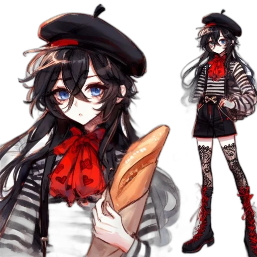 hat, concept art, anime, pixel art transparent PNG cut-out