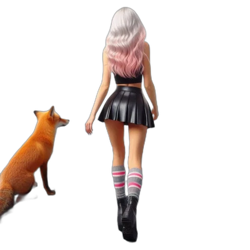 dress, animal, concept art, 3d render transparent PNG cut-out