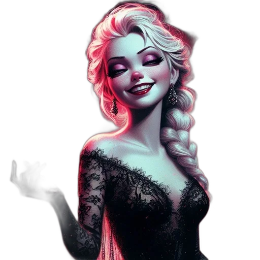 dress, comic book art, fantasy art, cartoon transparent PNG cut-out