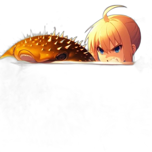 dragon, hair, creature, staff transparent PNG cut-out