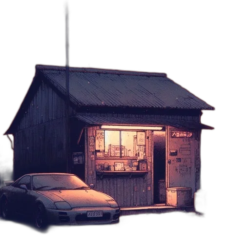 car, building, furniture, umbrella transparent PNG cut-out