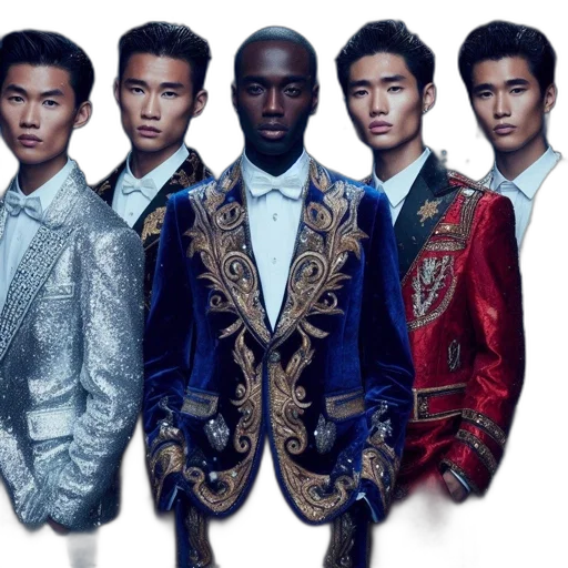jacket, dark, blue, five transparent PNG cut-out