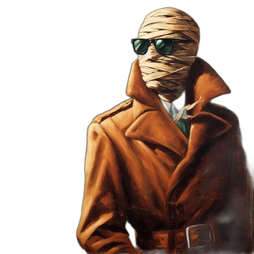 jacket, mask, face, staff transparent PNG cut-out