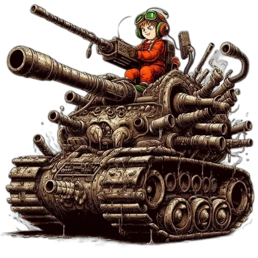 weapon, robot, concept art, comic book art transparent PNG cut-out