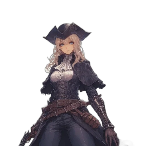 staff, weapon, hat, jacket transparent PNG cut-out