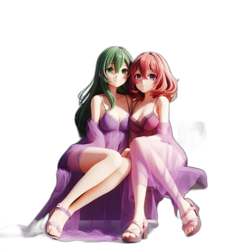 dress, watercolor, concept art, anime transparent PNG cut-out