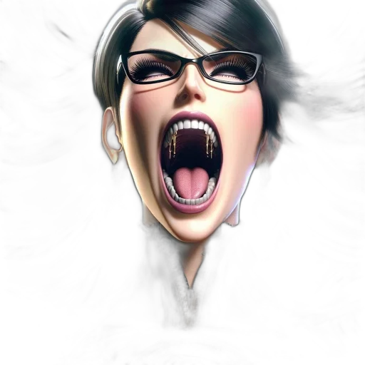 face, creature, staff, comic book art transparent PNG cut-out