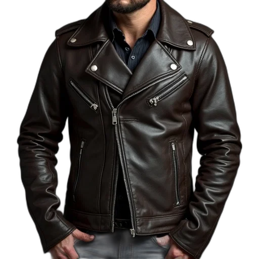 jacket, photorealistic, mens, motorcycle transparent PNG cut-out