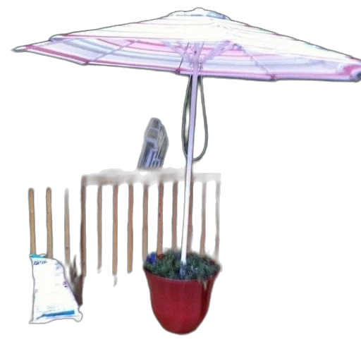 umbrella, staff, furniture, 3d render transparent PNG cut-out