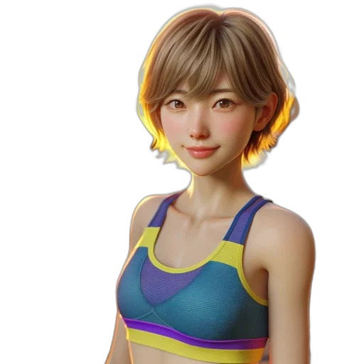 face, 3d render, photorealistic, concept art transparent PNG cut-out