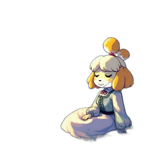 staff, creature, dress, flower transparent PNG cut-out