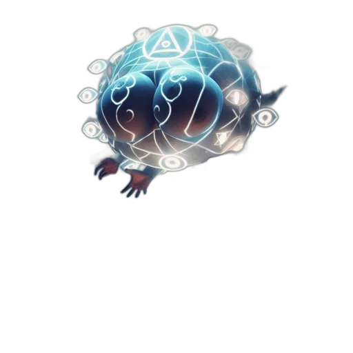 creature, dragon, staff, crown transparent PNG cut-out