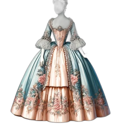 dress, crown, 3d render, photorealistic transparent PNG cut-out