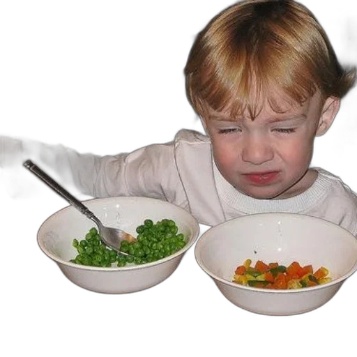food, child, sits, table transparent PNG cut-out