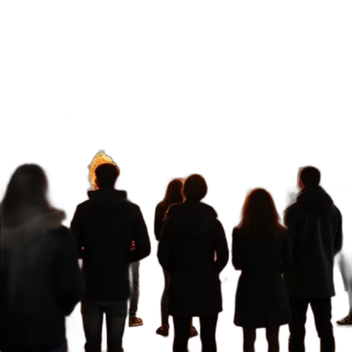 staff, 3d render, several, people transparent PNG cut-out
