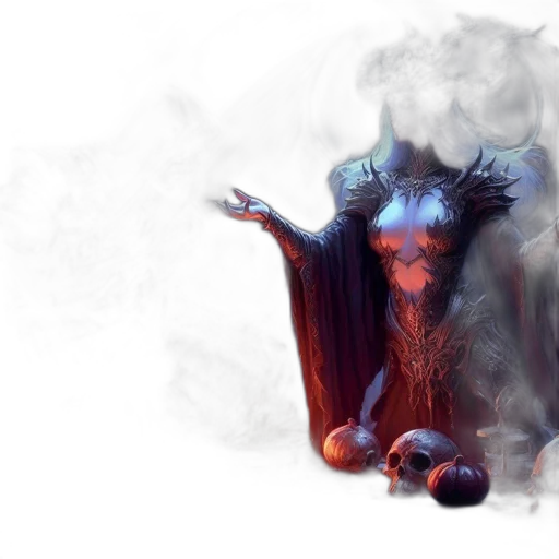 dragon, mask, creature, staff transparent PNG cut-out