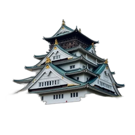 building, crown, dragon, 3d render transparent PNG cut-out