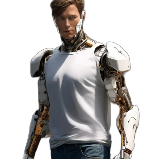 robot, weapon, jacket, concept art transparent PNG cut-out
