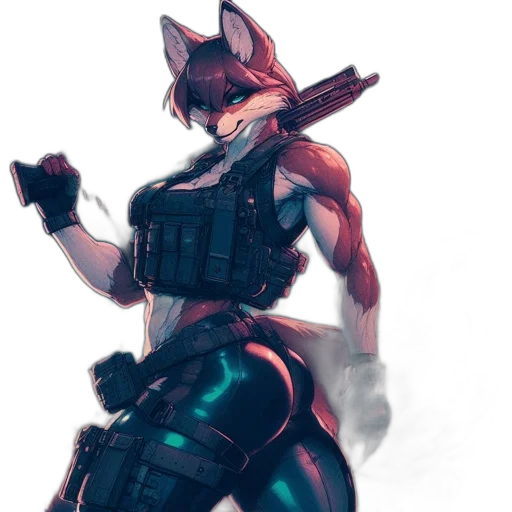 weapon, staff, animal, cyberpunk transparent PNG cut-out