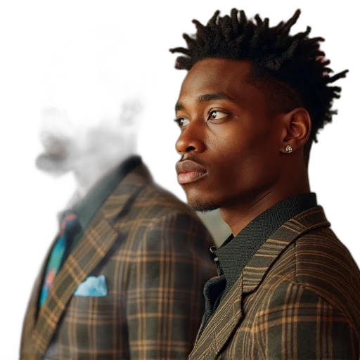 jacket, face, photorealistic, concept art transparent PNG cut-out
