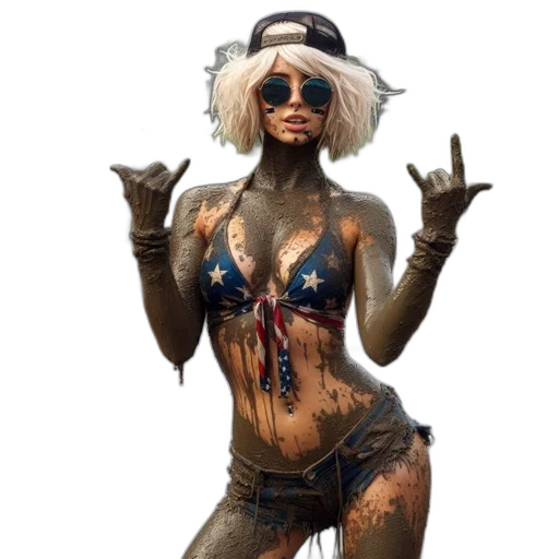 cyberpunk, concept art, comic book art, woman transparent PNG cut-out