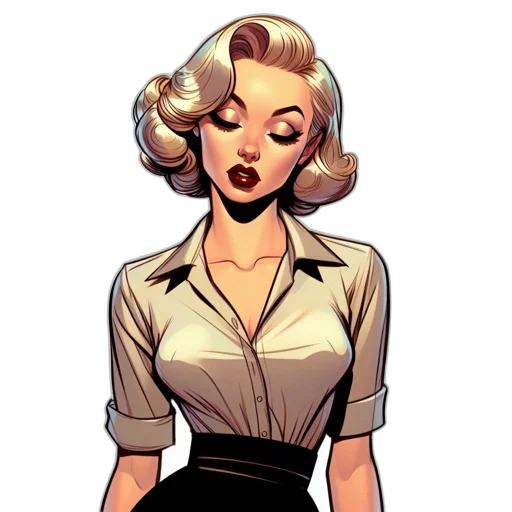 dress, staff, comic book art, cartoon transparent PNG cut-out