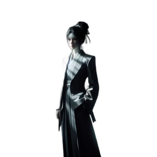 dress, jacket, staff, jewelry transparent PNG cut-out