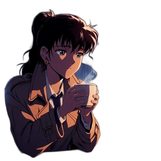 jacket, anime, vaporwave, pixel art transparent PNG cut-out