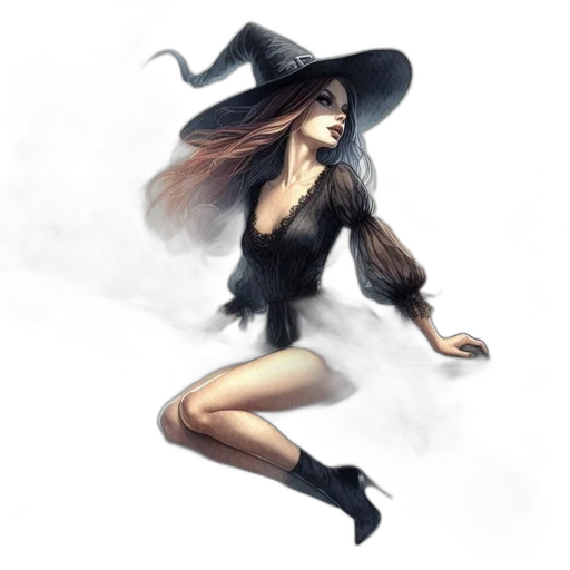 dress, hat, fantasy art, concept art transparent PNG cut-out