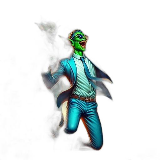 mask, staff, jacket, creature transparent PNG cut-out