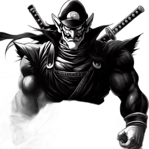 staff, sword, mask, fantasy art transparent PNG cut-out