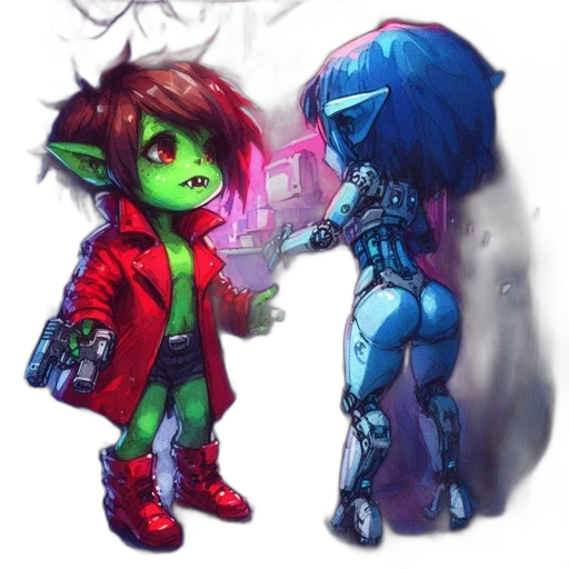 robot, concept art, comic book art, pixel art transparent PNG cut-out