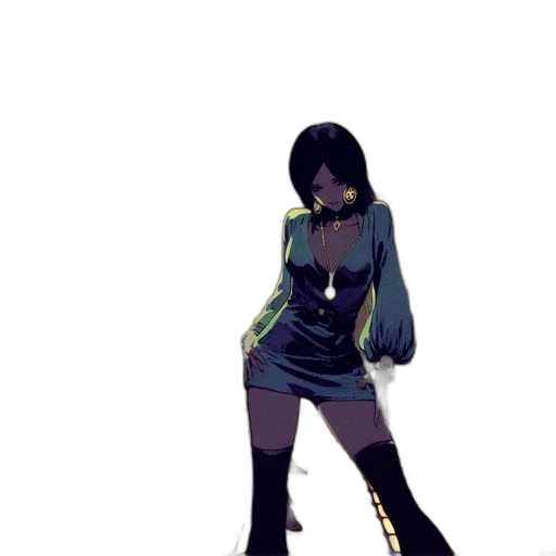 dress, staff, weapon, robot transparent PNG cut-out