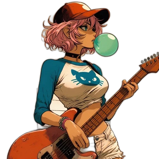 concept art, comic book art, cartoon, anime transparent PNG cut-out