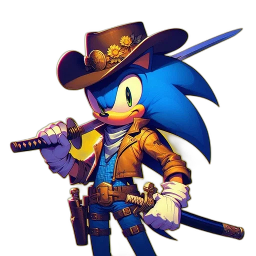 staff, weapon, hat, jacket transparent PNG cut-out
