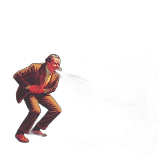 jacket, face, staff, creature transparent PNG cut-out