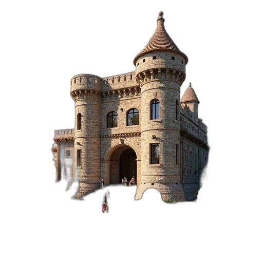 building, crown, staff, dragon transparent PNG cut-out