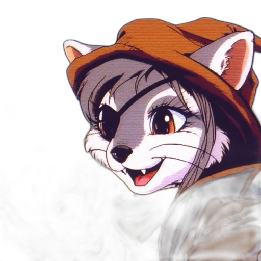 hat, staff, animal, watercolor transparent PNG cut-out