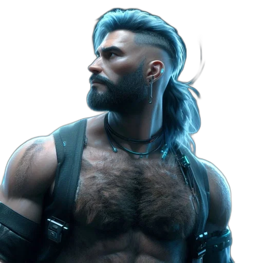 hair, dragon, cyberpunk, concept art transparent PNG cut-out