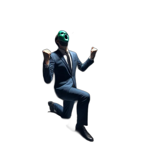 mask, jacket, robot, creature transparent PNG cut-out