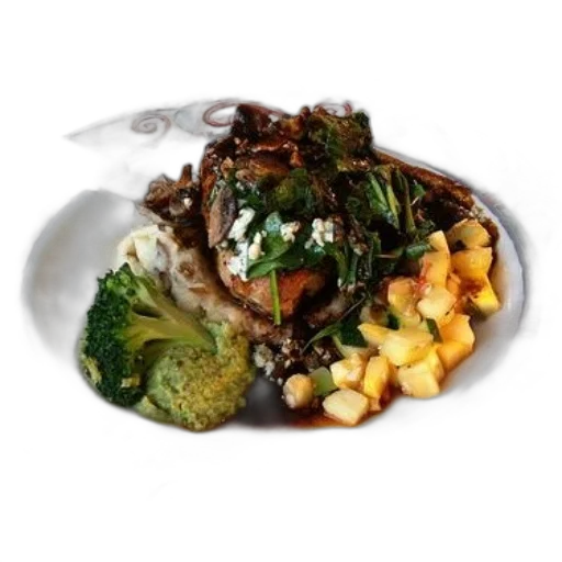 food, plate, broccoli, potatoes transparent PNG cut-out