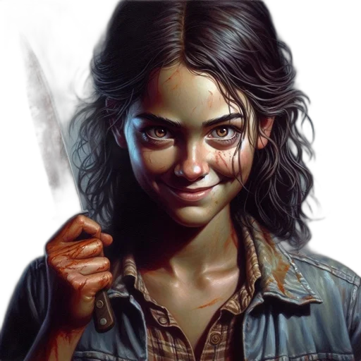 face, concept art, comic book art, fantasy art transparent PNG cut-out