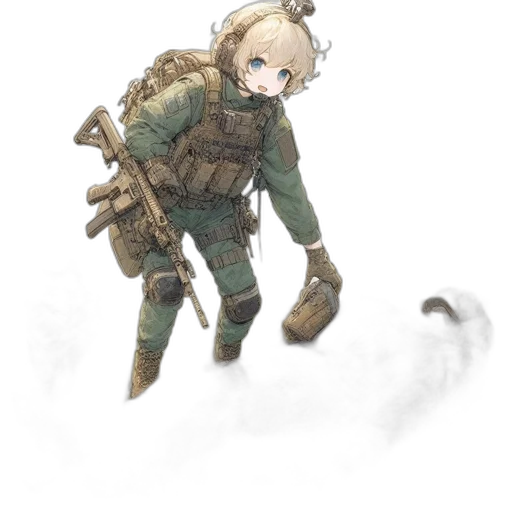 weapon, staff, robot, creature transparent PNG cut-out