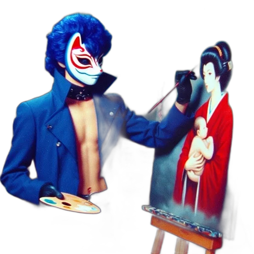 mask, jacket, creature, face transparent PNG cut-out