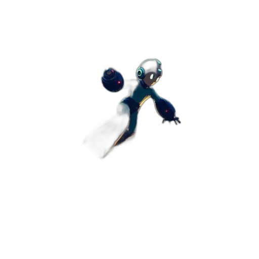 robot, creature, staff, mask transparent PNG cut-out