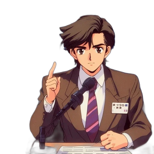staff, weapon, jacket, anime transparent PNG cut-out