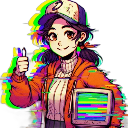 jacket, hat, staff, pixel art transparent PNG cut-out