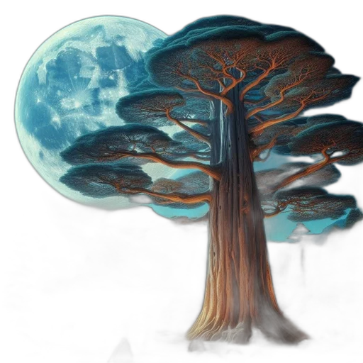 tree, staff, concept art, fantasy art transparent PNG cut-out