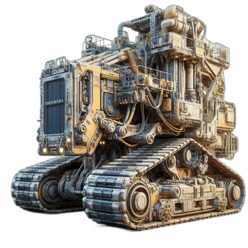robot, car, weapon, concept art transparent PNG cut-out
