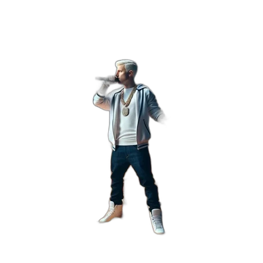 jacket, staff, creature, shoes transparent PNG cut-out